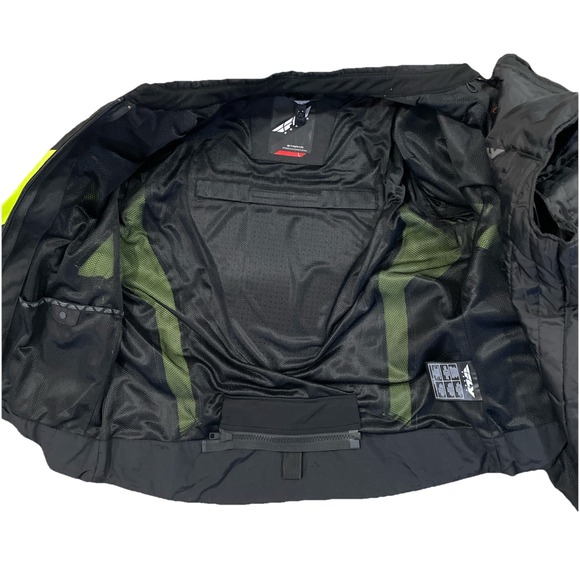 Fly Racing 477-2104L Strata Riding Jacket Hi-Vis/Black L Removable Lining Armor! - Picture 7 of 9